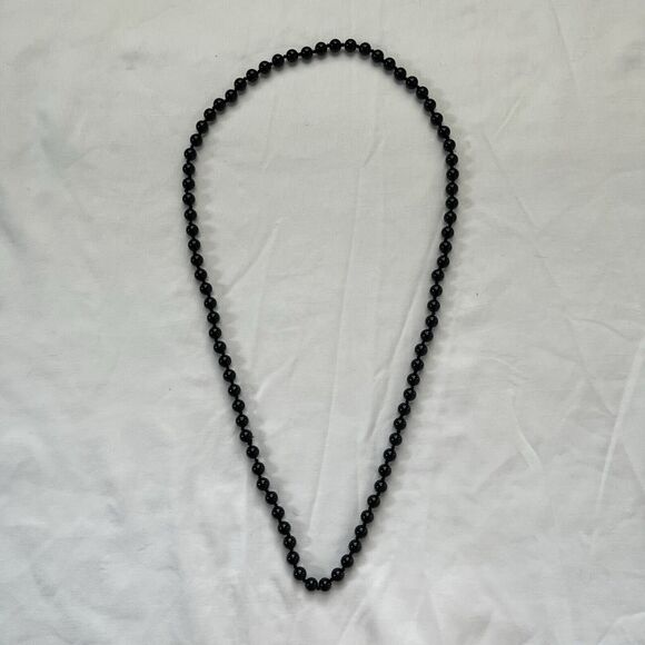 Glass Beaded Knotted Infinity Necklace, classic, casual. - Picture 1 of 6